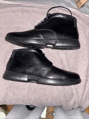 Geox Men's Black Leather Chukka Boots